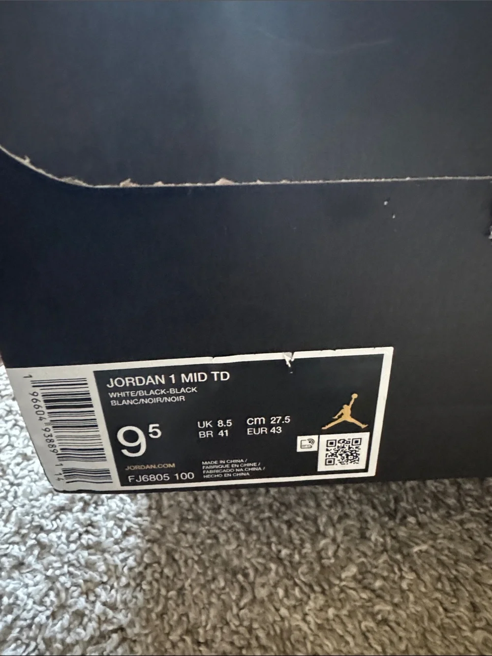 Men's Jordan 1 Mid TD Molded Football Cleats